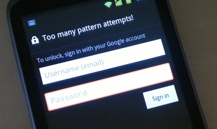 how to unlock android pattren