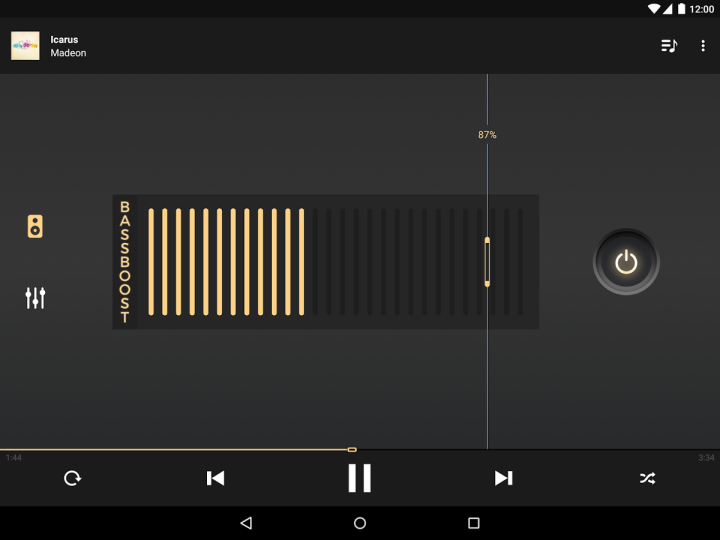 android music player with equalizer