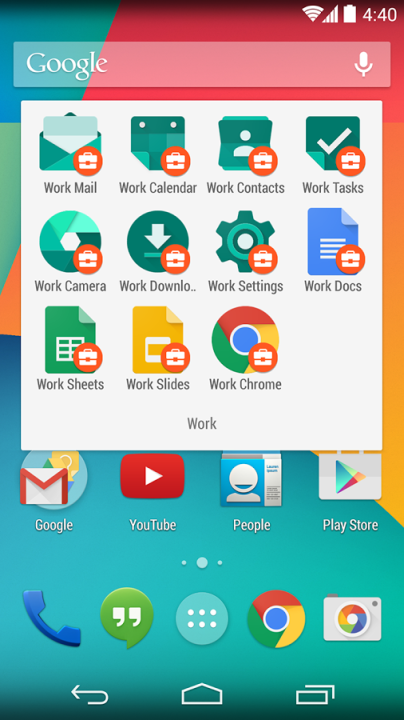 Android for Work app